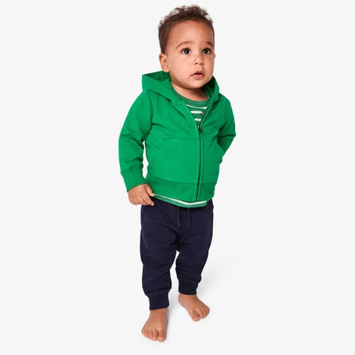 Shop Primary The Baby Zip Hoodie In Grass