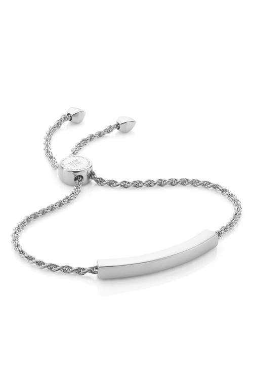 Monica Vinader Engravable Linear Friendship Chain Bracelet in Silver at Nordstrom
