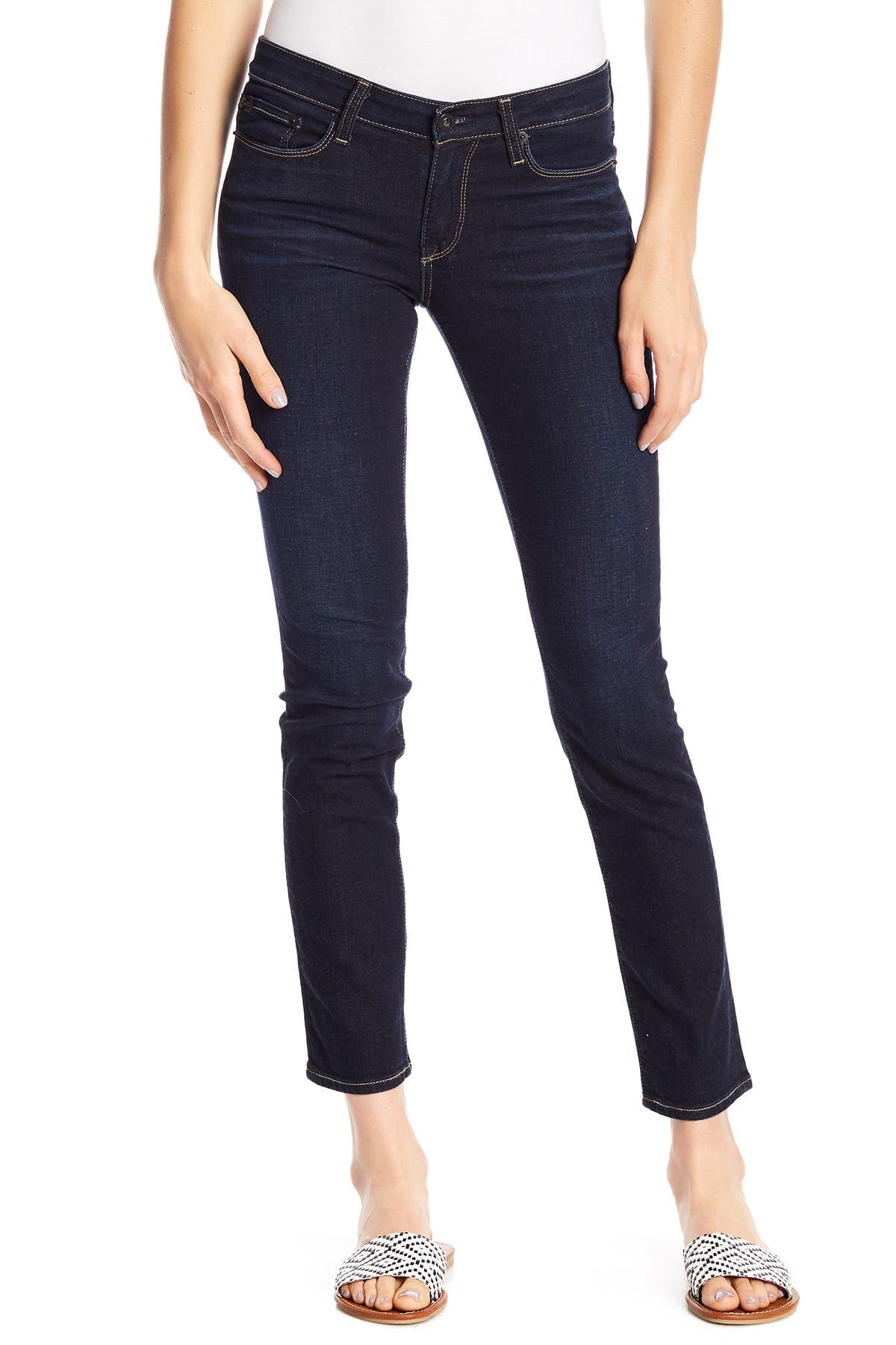 low rise slim straight jeans