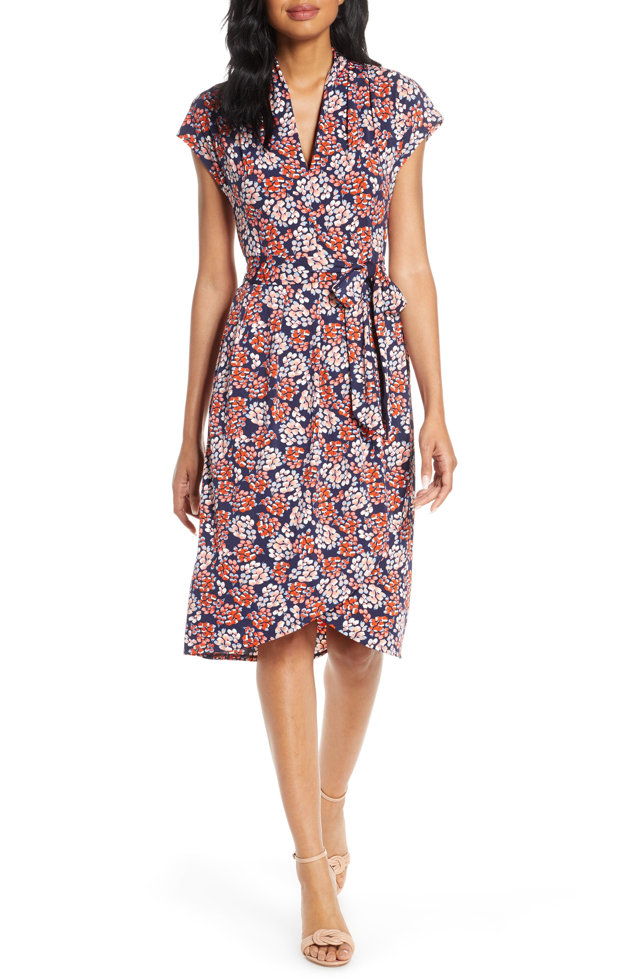 Leota Reign Floral Print Dress, Blue