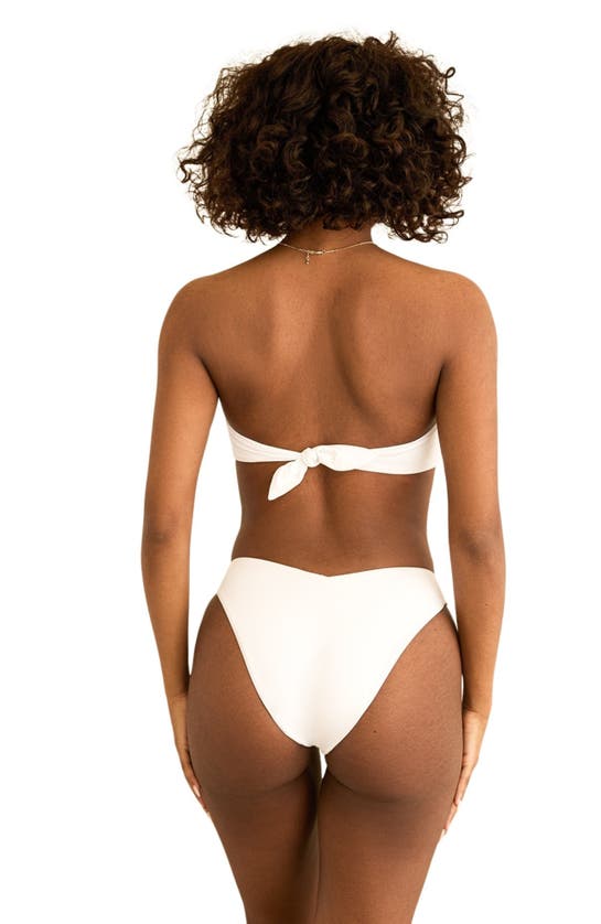 Dippin Daisys Angel Asymmetrical V-cut Bikini Bottom In White