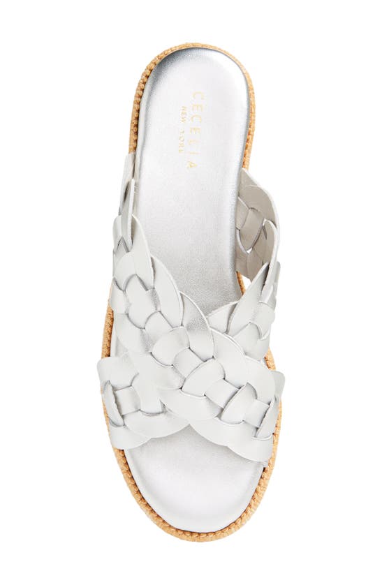 Shop Cecelia New York Gester Platform Slide Sandal In Silver