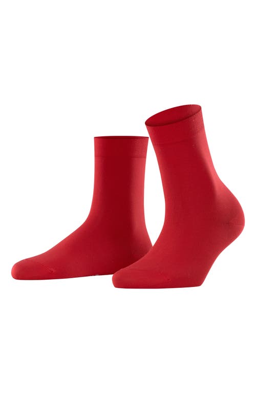 Shop Falke Cotton Touch Socks In Scarlet