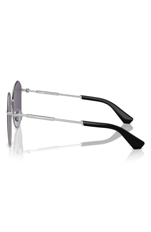 Shop Burberry 57mm Round Sunglasses In Silver