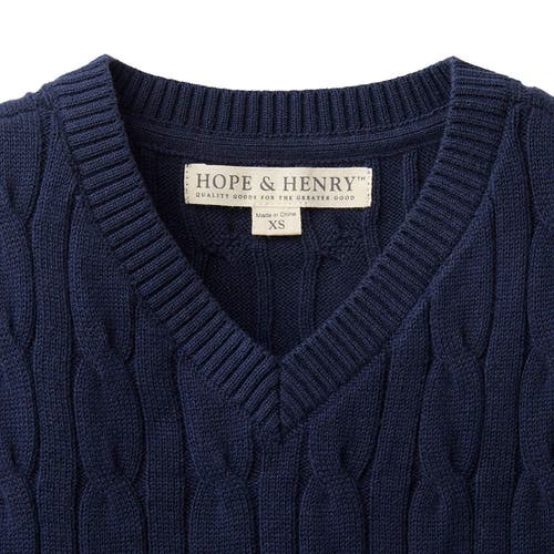 Hope & Henry Baby Boys' Organic Cricket Sweater Vest, Infant In Navy