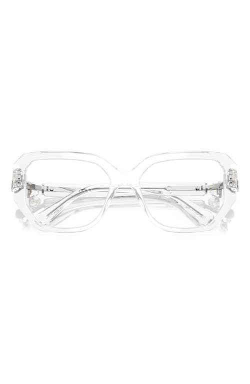 Swarovski 55mm Geometric Optical Glasses In Crystal