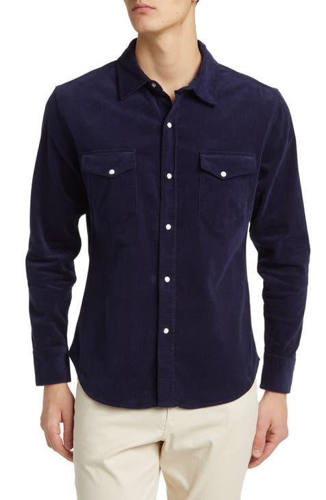 Stretch Corduroy Snap Front Shirt