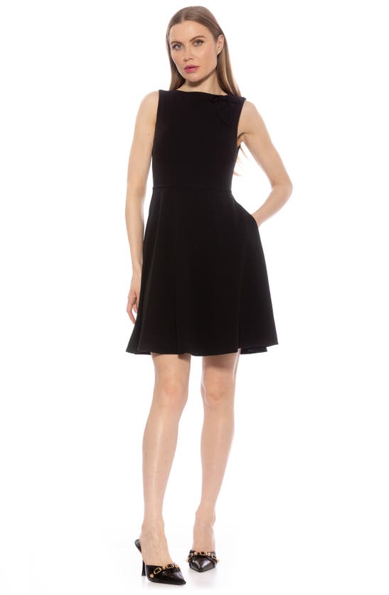 Shop Alexia Admor Ida Fit And Flare Sleeveless Dress In Black