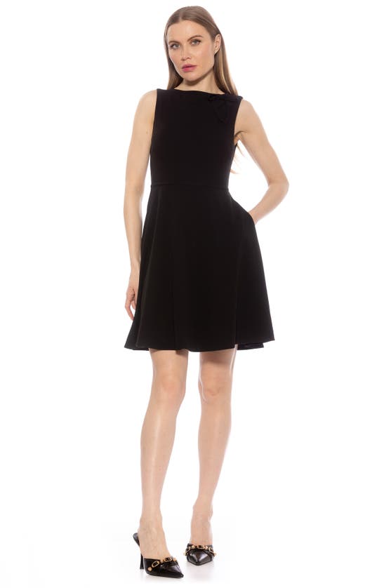 Alexia Admor Women's Ida Boatneck Fit & Flare Mini Dress In Black
