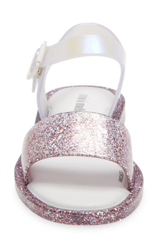 Mini Melissa Mini Mar Sandal In Pink Glitter / Pearl