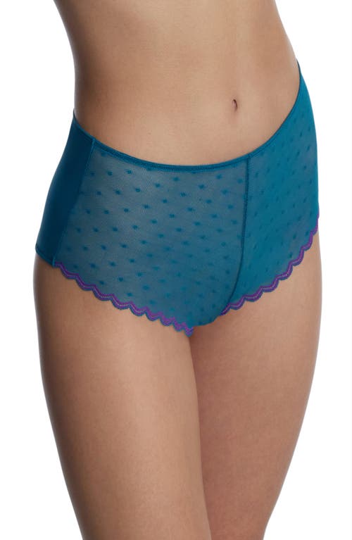 Skarlett Blue Siren Dotted Lace Hipster In Celestial/vivid Purple