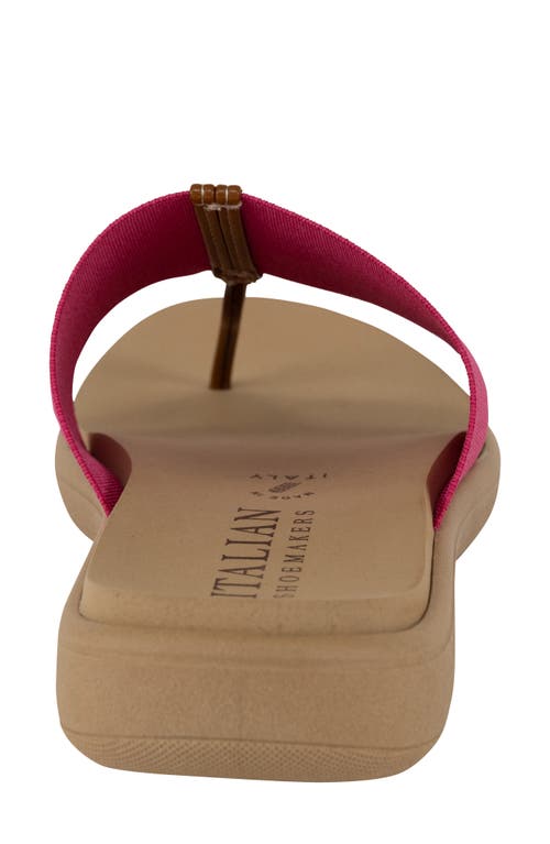 Italian Shoemakers Jahzara Elastic Strap Sandal In Fuschia