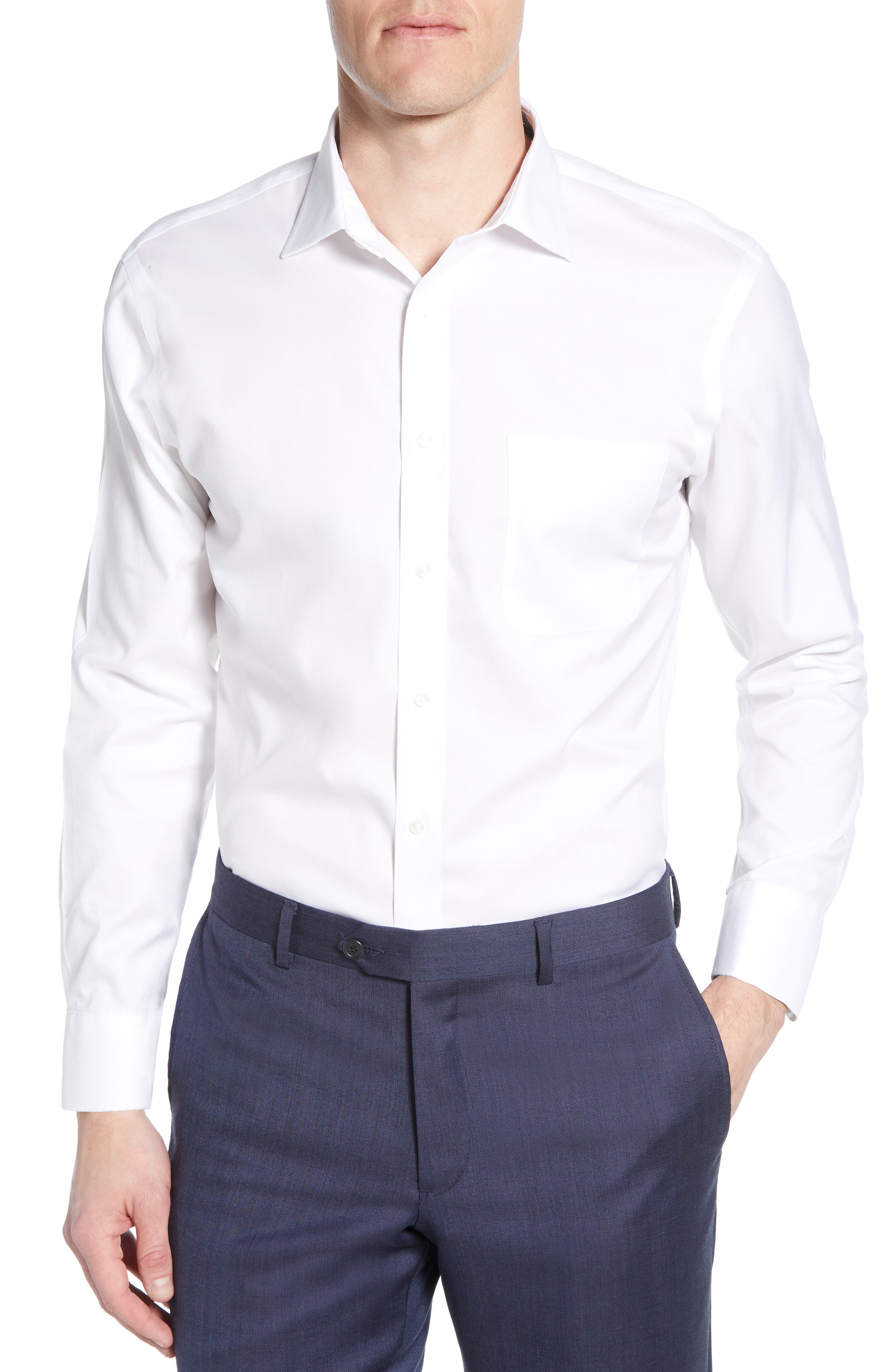 casual white dress shirt