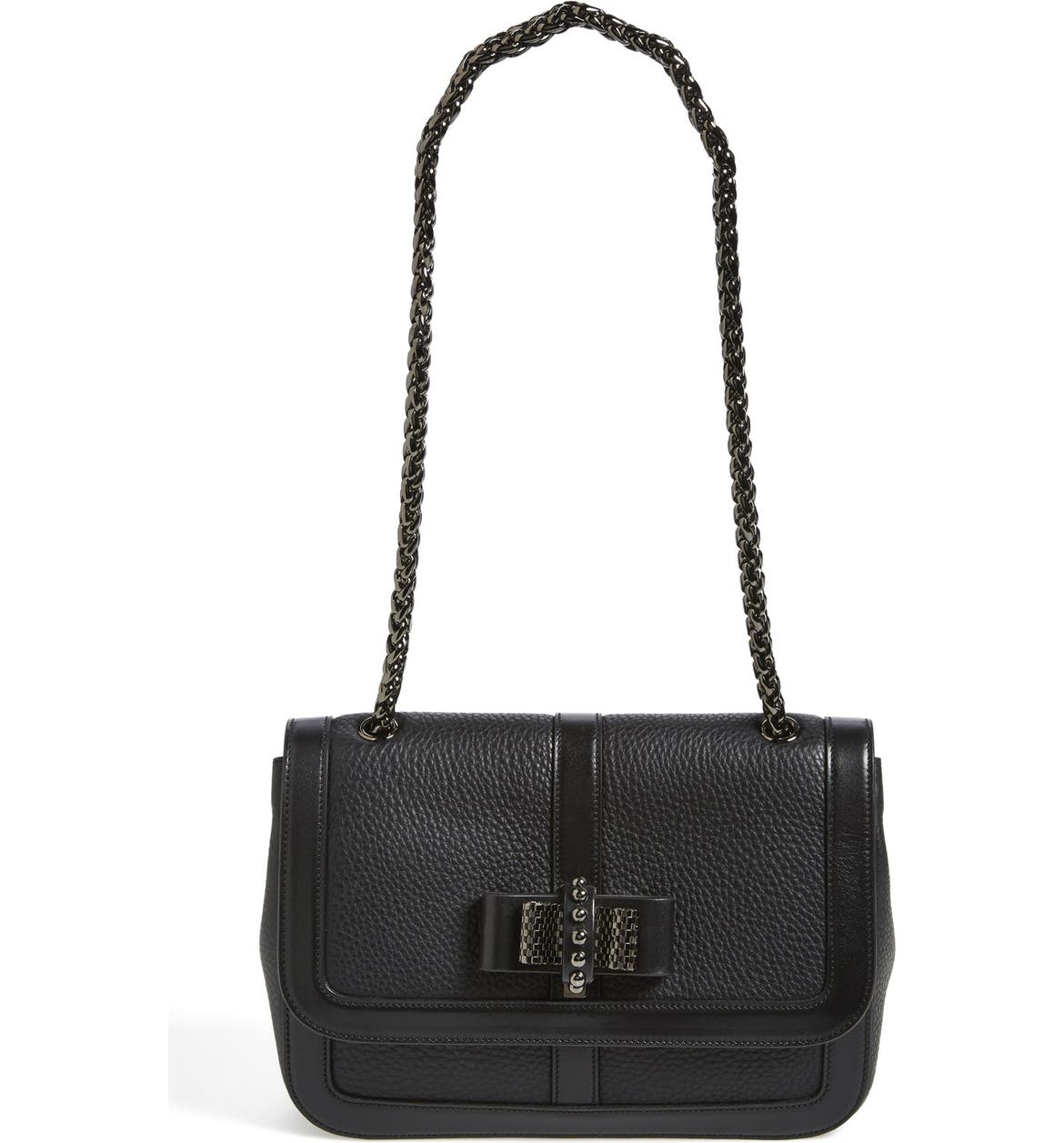 Christian Louboutin 'Small Sweet Charity' Studded Bow Flap Shoulder Bag ...
