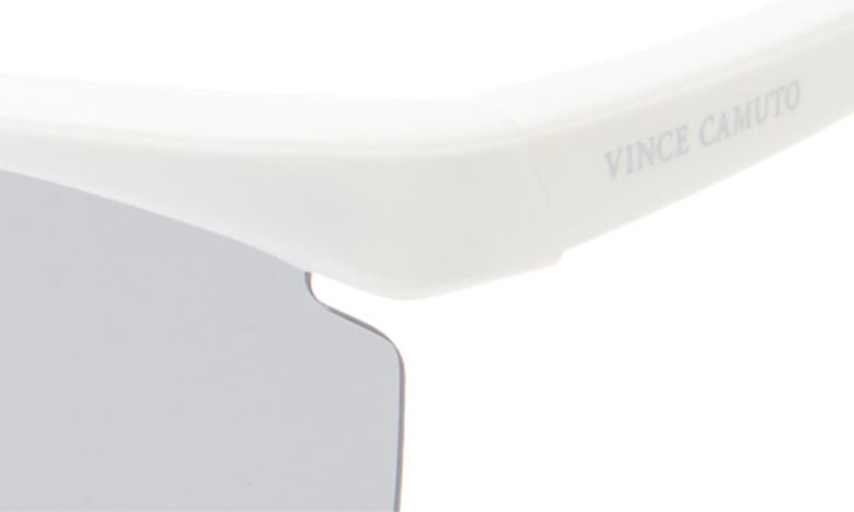 Vince Camuto Semi Rimless Shield Sunglasses In White