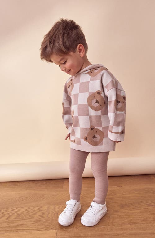 NEXT NEXT KIDS' TEDDY CHECK HOODIE & SWEATER LEGGINGS SET