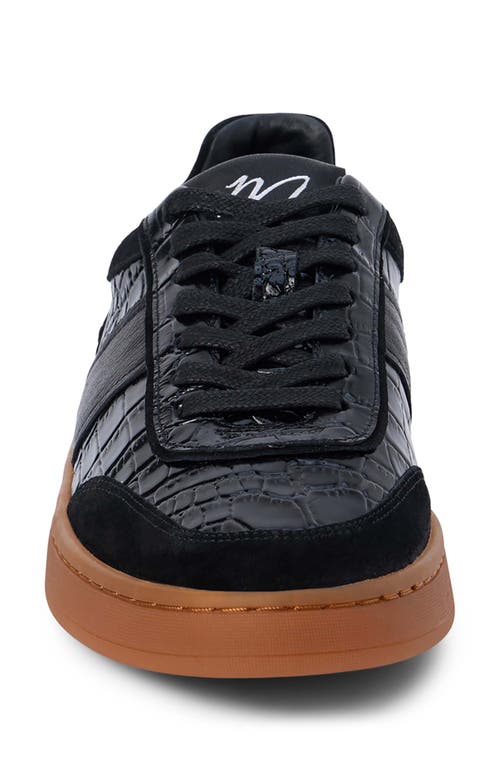 Matisse Quincy Sneaker In Black Croc
