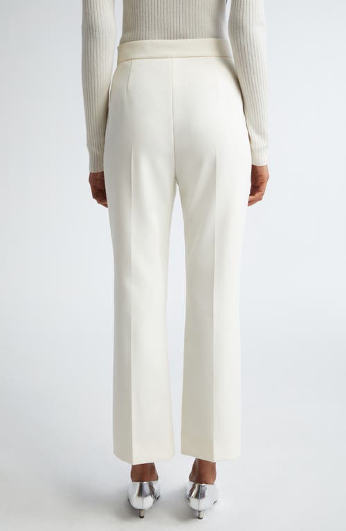 Shop Max Mara Parata Flare Leg Ankle Trousers In Vanilla