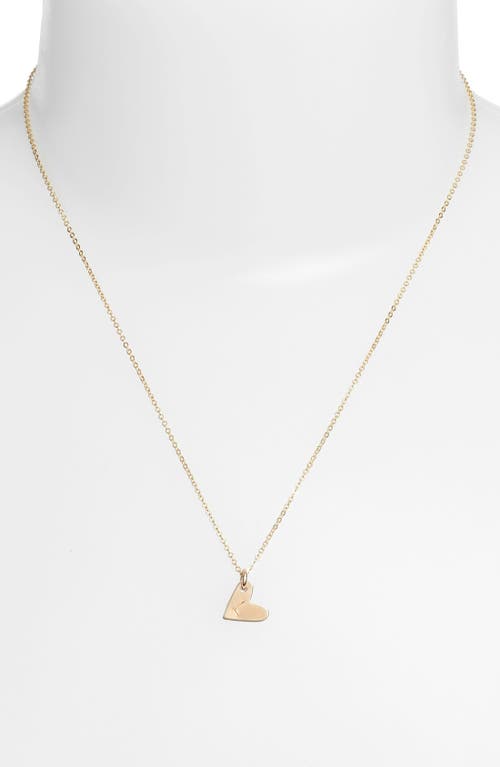 Nashelle 14k-gold Fill Initial Mini Heart Pendant Necklace In Gold/l