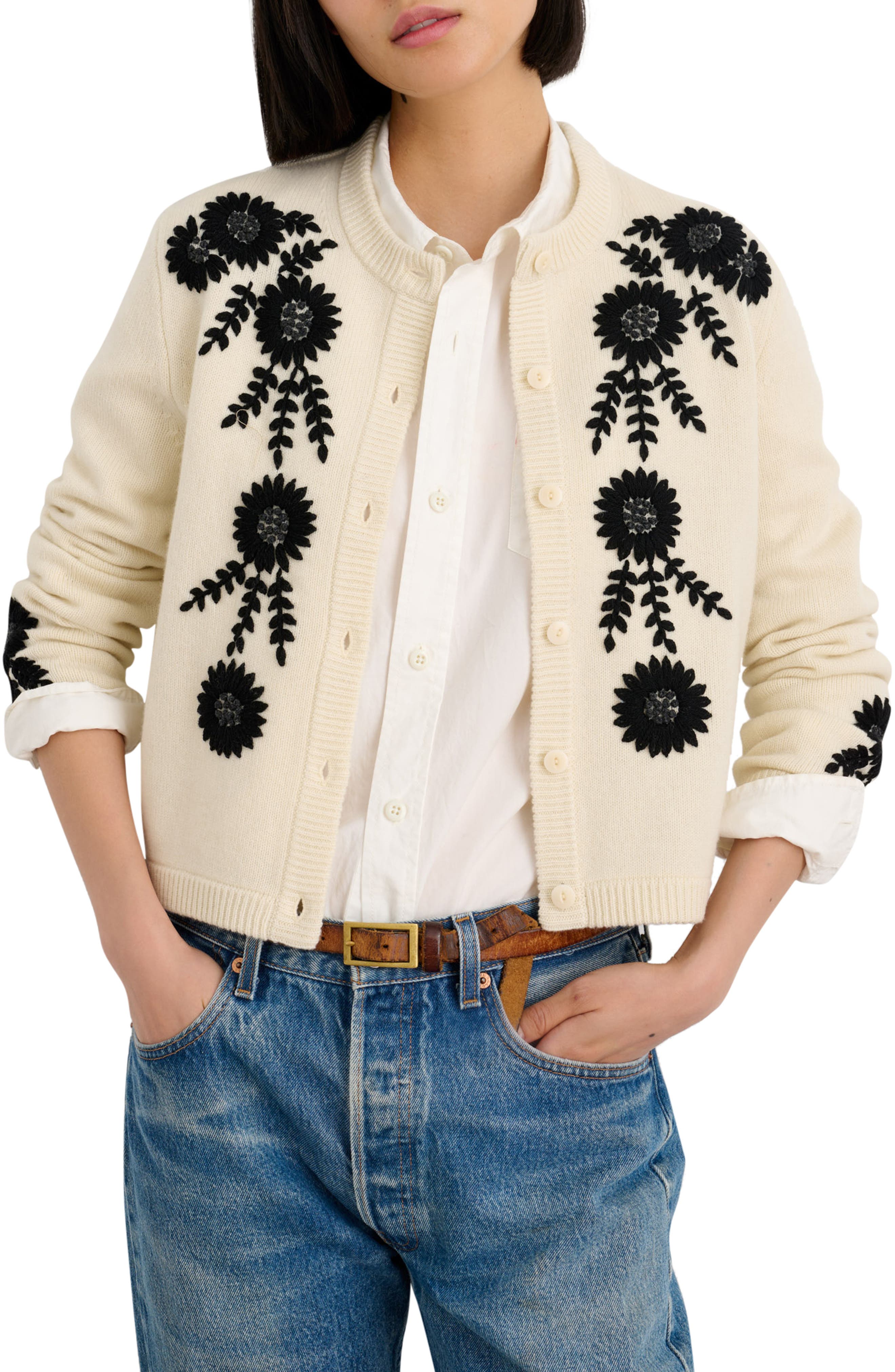 Alex Mill Becca Embroidered Wool 