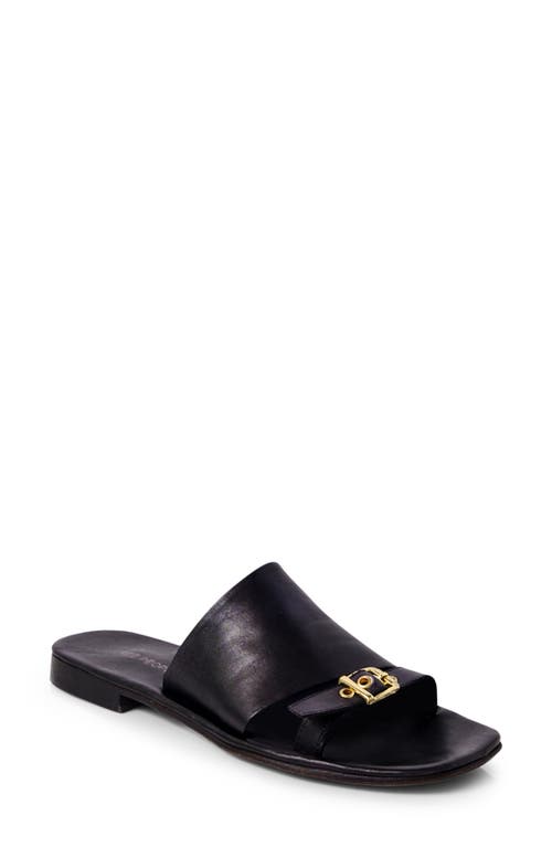 Mila Slide Sandal in Black
