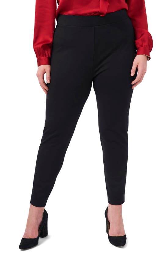 Vince Camuto Plus Size Ponte-knit Leggings In Rich Black