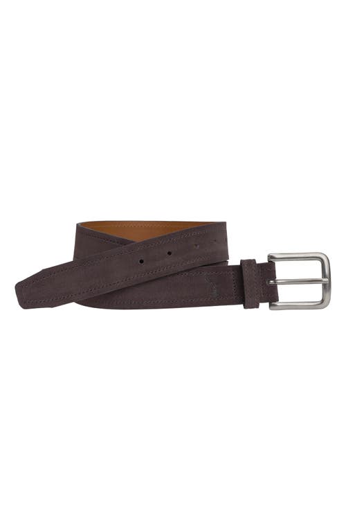 Johnston & Murphy Baldwin Suede Belt in Charcoal English Suede at Nordstrom, Size 40