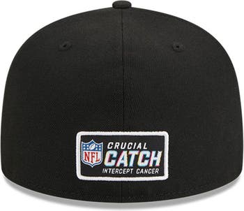 Los Angeles Rams New Era Women's 2023 NFL Crucial Catch Cuffed Pom Knit Hat  - Black/White