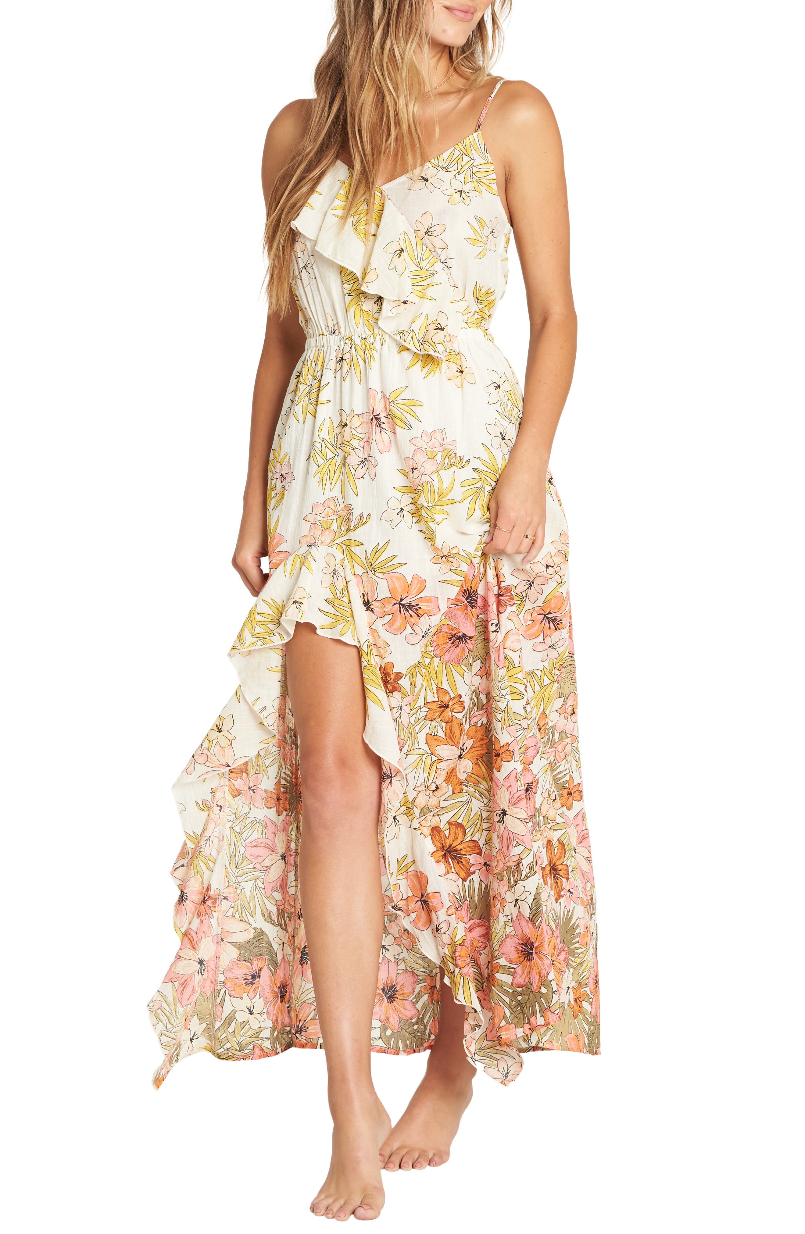 billabong yellow floral dress