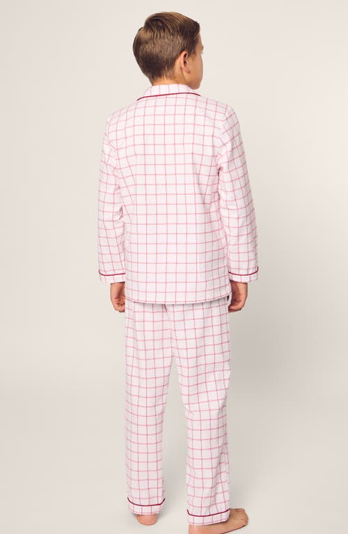 PETITE PLUME PETITE PLUME KIDS' GARNET TATTERSALL PLAID TWO-PIECE PAJAMAS 