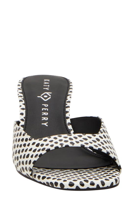 Shop Katy Perry The Ladie Kitten Heel Slide Sandal In Black White Multi