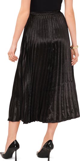 Pleated metallic 2025 crepe skirt