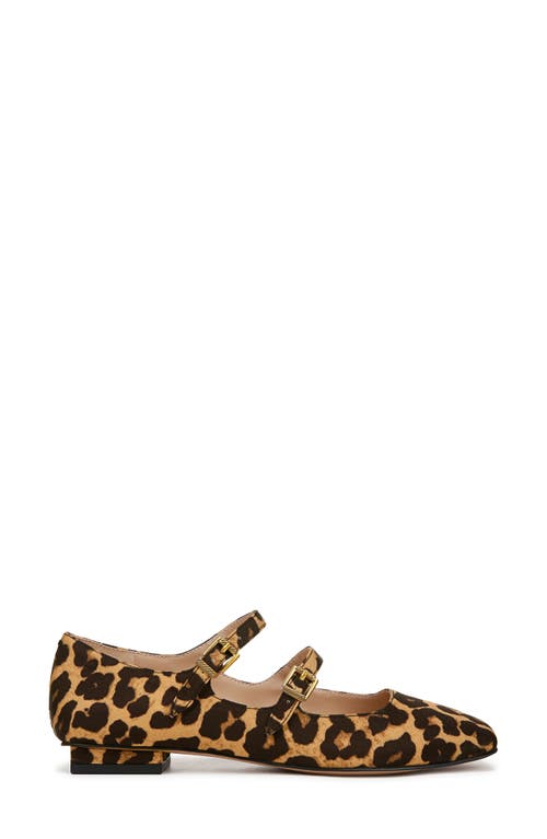 Shop Franco Sarto Tesoro Leopard Mary Jane Flat In Brown
