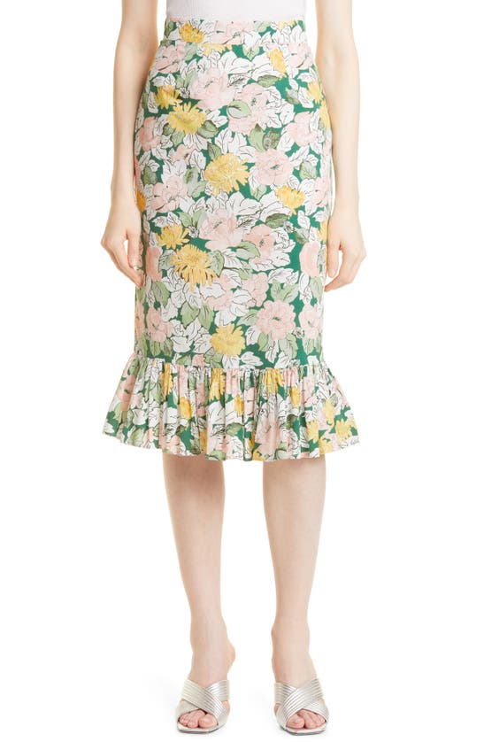 BYTIMO FLORAL COTTON SKIRT