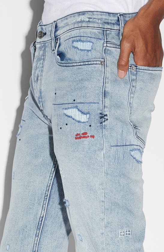 Shop Ksubi Van Winkle Skribed Skinny Jeans In Denim
