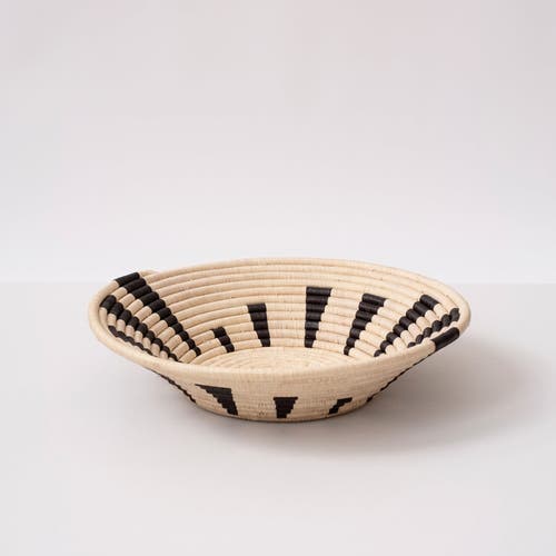 Shop Maadili Collective Nautilus Basket In Natural/black