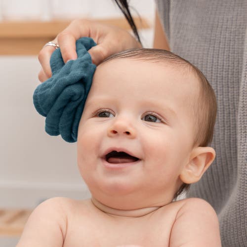 Comfy Cubs Muslin Washcloths In Neptune