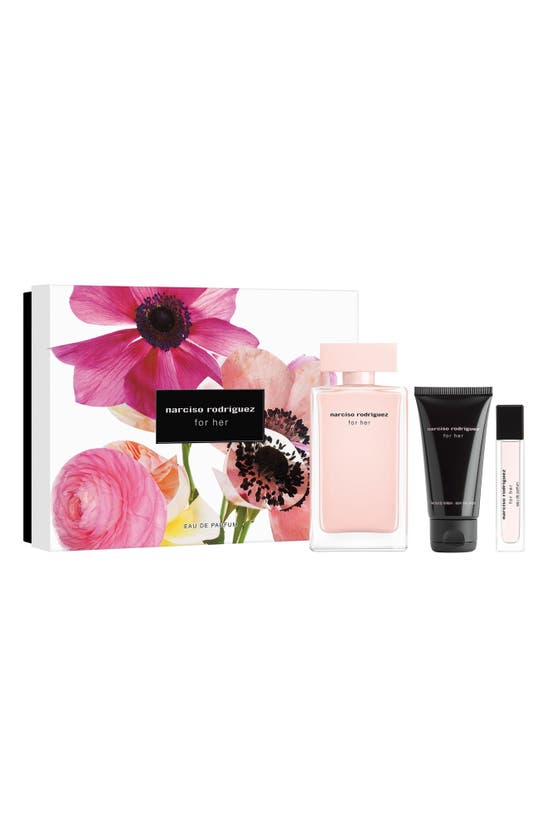 Narciso Rodriguez For Her Eau De Parfum Gift Set $189 Value In White