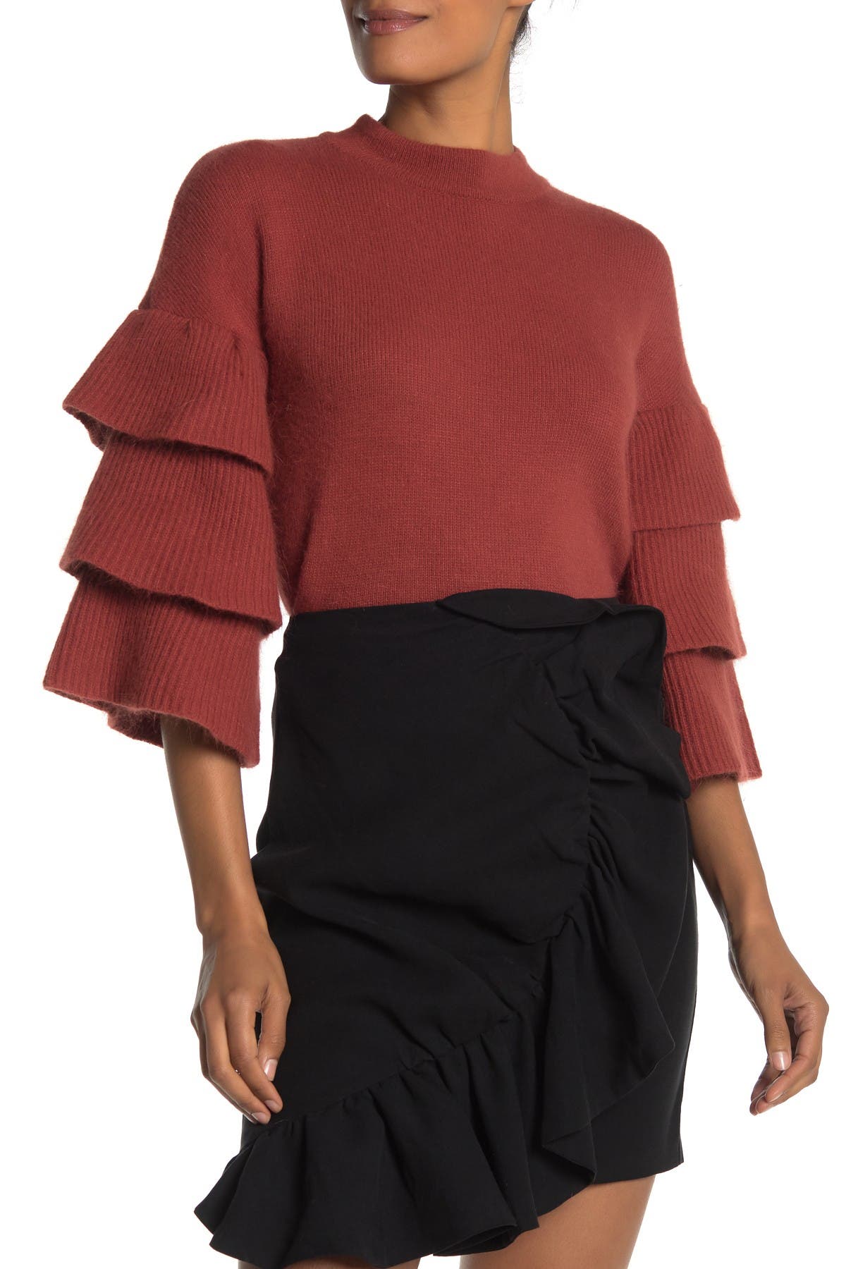 sweater with roses on sleeves