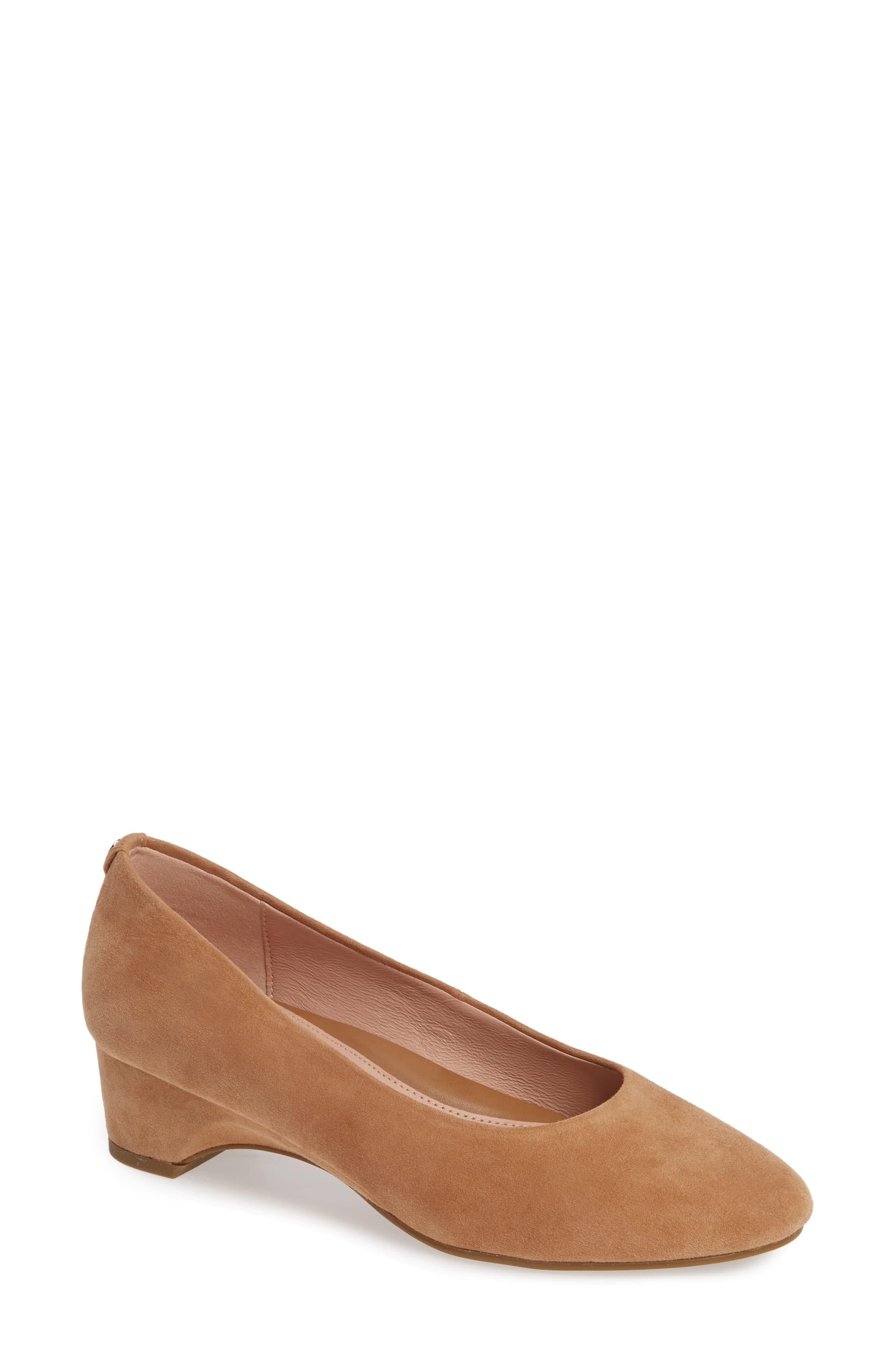 Taryn Rose Babs Demi-Wedge Pump, Beige