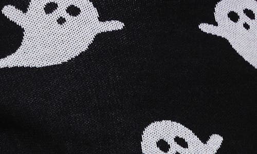 Shop Beach Riot Kids' Little Callie Ghost Jacquard Sweater In Bewitching Boo