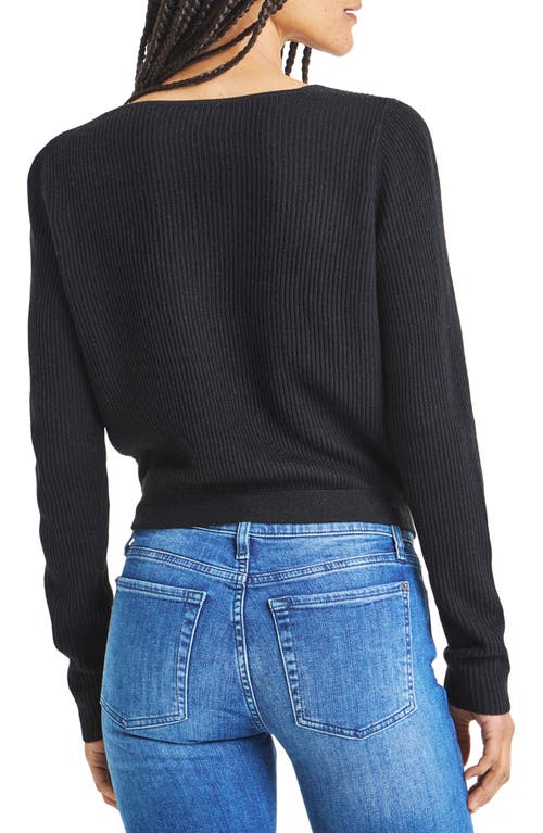 Shop Splendid Leah Twist Front Sweater In Black