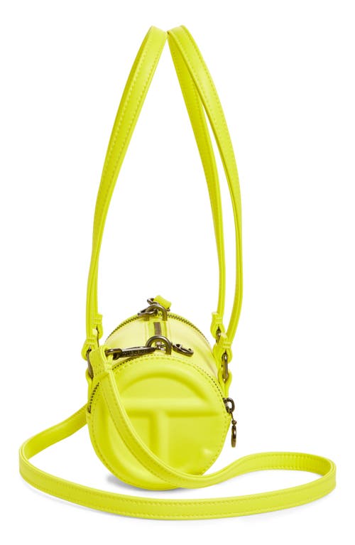 Shop Telfar Small Faux Leather Duffle Bag In Yellow