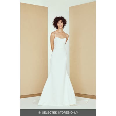 Nouvelle Amsale Millie Faille Mermiad Wedding Dress, Size IN STORE ONLY - Ivory