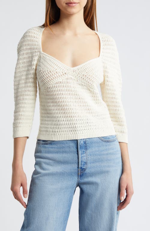 Linen & Cotton Knit Top in Sand
