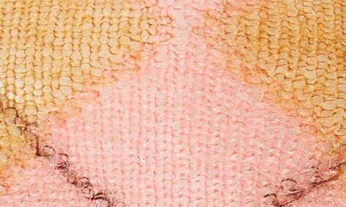 Shop Marni Argyle Mohair Blend Crop Sweater Vest In Pink Combo