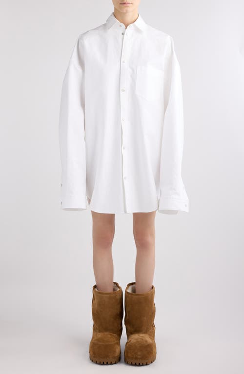 Balenciaga Outerwear Oversize Cotton Poplin Shirt at Nordstrom,