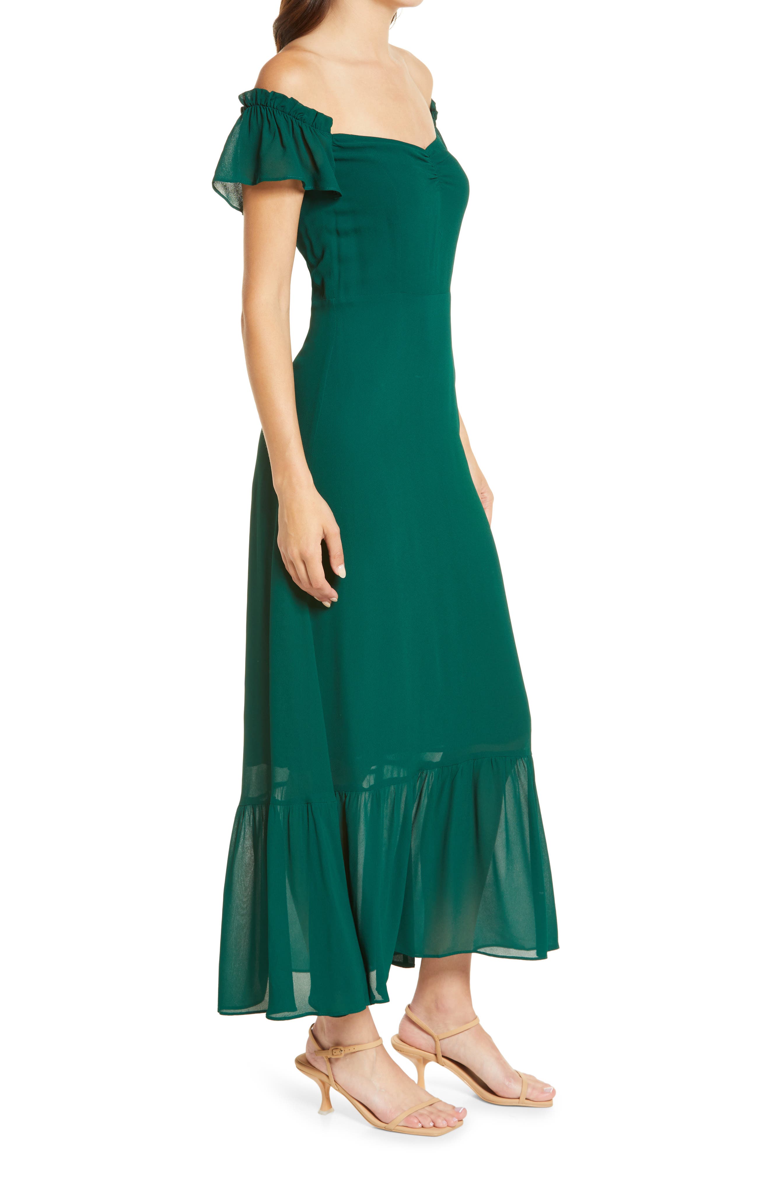 reformation butterfly dress red