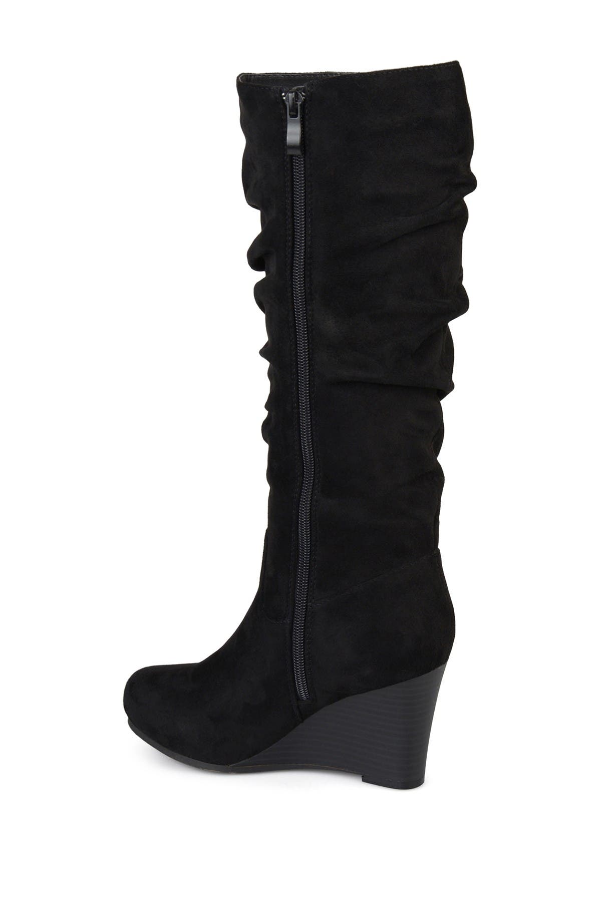 calf high wedge boots