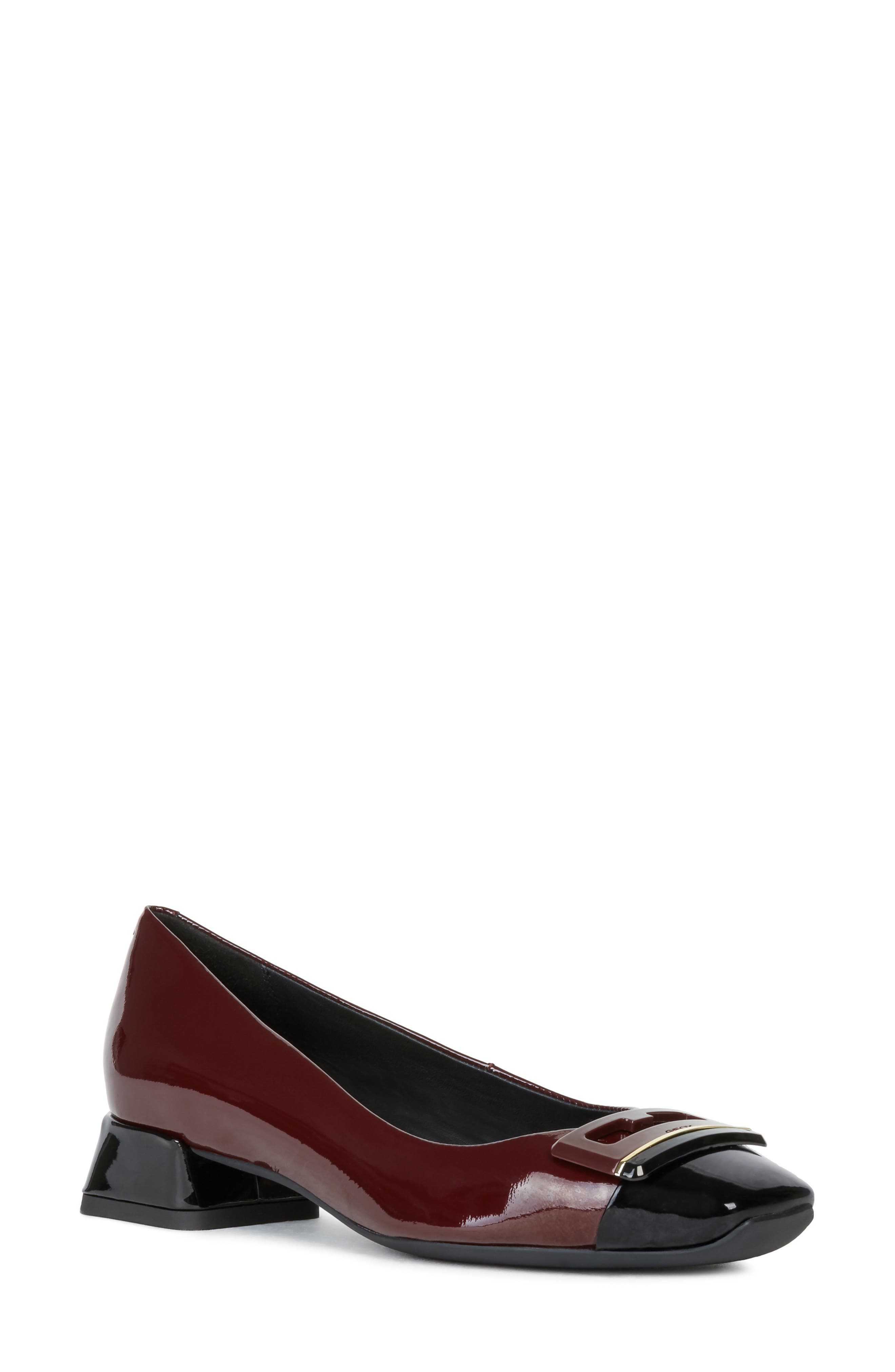 Geox Vivyanne Cap Toe Pump, Burgundy